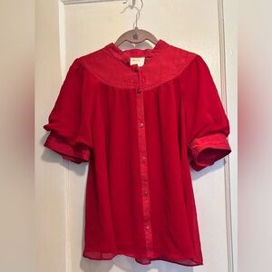 Red Maeve Blouse size 4